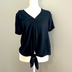 Madewell XXS Black Tie Blouse